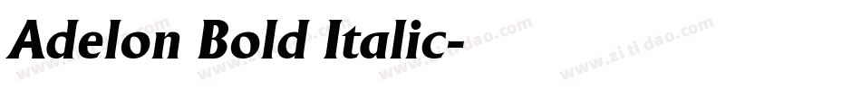Adelon Bold Italic字体转换